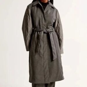Abercrombie & Fitch Nicole Benefield Quilted Long Coat